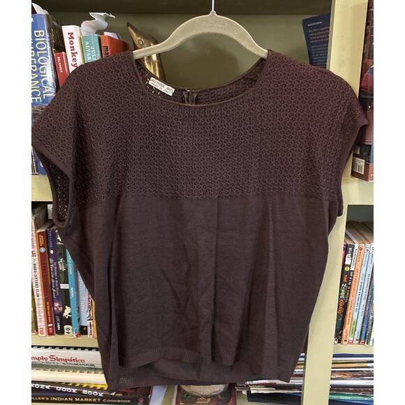 Galerie Pink Skirt Suit Size 100% Wool Italy Shell Jacket 3 Piece Brown Vintage - Picture 5 of 13